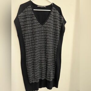 Athleta navy and white sweater dress